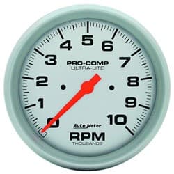 ULTRA-LITE 5" TACHO 10,000RPM IN DASH AUTO METER - 4498