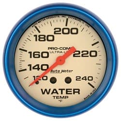 ULTRA-NITE 2-5/8 WATER TEMP 120-240Â°F, MECHANICAL, 6FT AUTO METER - 4532