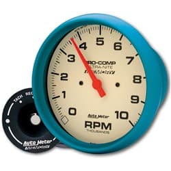 5 TACH, 10,000 RPM, W/ MEM, U 5, 10,000RPM AUTO METER - 4594