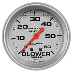 ULTRA-LITE 2-5/8" BLOWER PRESS 0-60PSI, MECH, LIQUID FILLED AUTO METER - 4602
