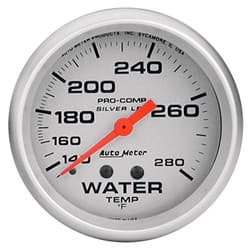 ULTRA-LITE 2-5/8" WATER TEMP 140-280Â°F, MECH LIQUID FILLED AUTO METER - 4631-SP