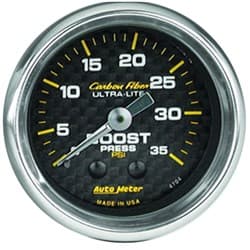 CARBON FIBER 2-1/16 BOOST 0-35PSI, MECHANICAL, 10FT AUTO METER - 4704