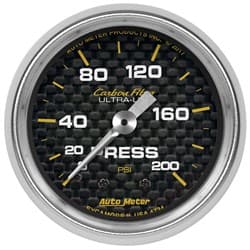 CARBON FIBER 2-1/16" PRESSURE 200PSI, MECHANICAL, 10FT NYLON AUTOMETER / 4734