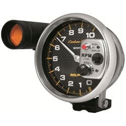 CARBON FIBER 5" TACH 10,000RPM PEDESTAL MOUNT W/ SHIFT LIGHT AUTO METER - 4899