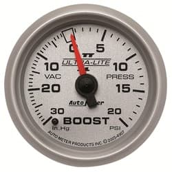 2-1/16 BOOST-VAC, 30 IN HG/20 2-1/16 ULTRA-LITE II AUTO METER - 4907