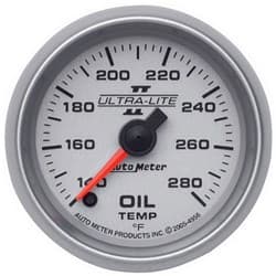 2-1/16 OIL TEMP, 140- 280`F, 2-1/16 ULTRA-LITE II AUTO METER - 4956
