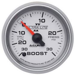 2-1/16 BOOST-VAC, 30 IN HG/30 2-1/16 ULTRA-LITE II AUTO METER - 4959