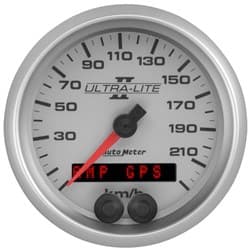 ULTRA-LITE II 3-3/8 GPS SPEEDO 225KPH, INTERNAL GPS ANTENNA AUTO METER - 4980-M