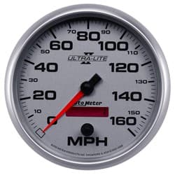 IN-DASH SPEEDO, 160 MPH, 5" ULTRALITE II. AUTO METER - 4989