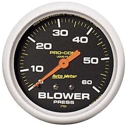 PRO-COMP 2-5/8" BLOWER PRESS 60PSI, W/MEMORY, LIQUID FILLED AUTO METER - 5403