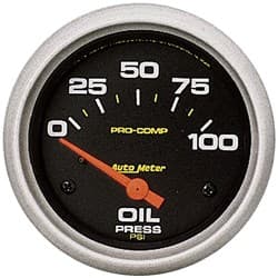 PRO-COMP 2-5/8" OIL PRESSURE 0-100PSI, SHORT SWEEP ELECTRIC AUTO METER - 5427