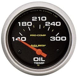 PRO-COMP 2-5/8" OIL TEMP GAUGE 140-300Â°F, SHORT SWEEP ELECT. AUTO METER - 5447