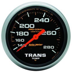 PRO-COMP 2-5/8" TRANS TEMP 140-280Â°F, LIQUID FILLED MECH AUTO METER - 5451