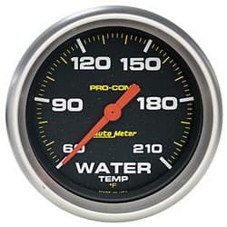 PRO-COMP 2-5/8" WATER TEMP 60-210Â°F, FULL SWEEP ELECTRIC AUTO METER - 5469
