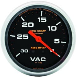 PRO-COMP 2-5/8" VACUUM GAUGE 30IN/HG, LIQUID FILLED MECH. AUTO METER - 5484