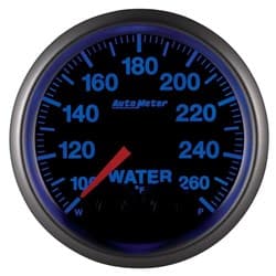 ELITE 2-1/16" WATER TEMP GAUGE 100-260Â°F, FULL SWEEP ELECT AUTO METER - 5654