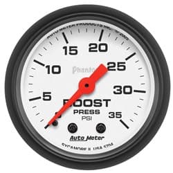 PHANTOM 2-1/16" BOOST GAUGE 0-35PSI, MECHANICAL, 10FT AUTO METER - 5704