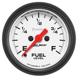 PHANTOM 2-1/16" FUEL LEVEL PROGRAMMABLE, FULL SWEEP ELECT AUTO METER - 5710