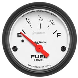 PHANTOM 2-1/16" FUEL LEVEL 0-90 OHM, SHORT SWEEP ELECTRIC AUTO METER - 5714
