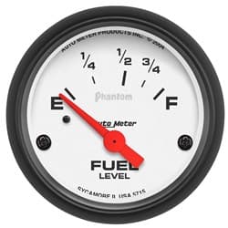 PHANTOM 2-1/16" FUEL LEVEL 73-10 OHM, SHORT SWEEP ELECT. AUTO METER - 5715