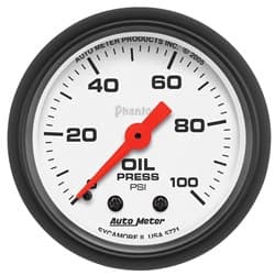 PHANTOM 2-1/16" OIL PRESSURE 0-100PSI, MECHANICAL, 6FT AUTO METER - 5721