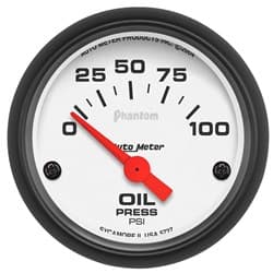 PHANTOM 2-1/16" OIL PRESSURE 0-100PSI, SHORT SWEEP ELECTRIC AUTO METER - 5727