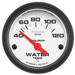 PHANTOM 2-1/16" WATER TEMP 40-120Â°C, SHORT SWEEP ELECT. AUTO METER - 5737-M