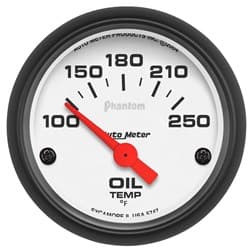 PHANTOM 2-1/16" OIL TEMP 100-250Â°F, SHORT SWEEP ELECT. AUTO METER - 5747