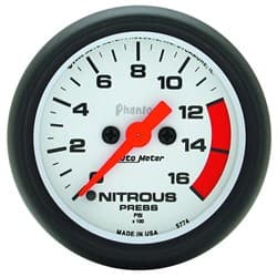 PHANTOM 2-1/16" NITROUS PRESS 0-1600PSI, FULL SWEEP ELECTRIC AUTO METER - 5774