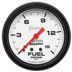 PHANTOM 2-5/8" FUEL PRESSURE 0-15PSI, MECHANICAL AUTO METER - 5810