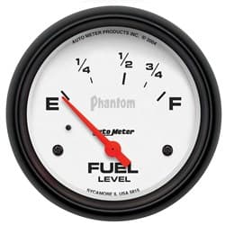 PHANTOM 2-5/8" FUEL LEVEL 73-10 OHM, SHORT SWEEP ELECT. AUTO METER - 5815