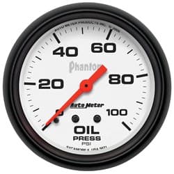 PHANTOM 2-5/8" OIL PRESSURE 0-100PSI, MECHANICAL, 6FT AUTO METER - 5821