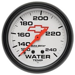 2-5/8" MECH WATER 120-240F WHITE FACE, GM CHEVY BOWTIE AUTOMETER / 5832-00406