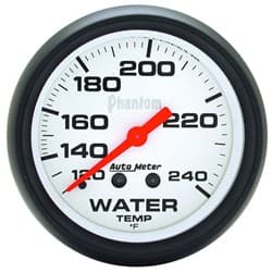 PHANTOM 2-5/8" WATER TEMP 120-240Â°F, MECHANICAL, 6FT AUTO METER - 5832