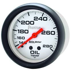 PHANTOM 2-5/8" OIL TEMP 140-280Â°F, MECHANICAL, 6FT AUTO METER - 5841