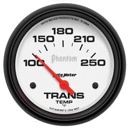PHANTOM 2-5/8" TRANS TEMP 100-250Â°F, SHORT SWEEP ELECT. AUTO METER - 5857