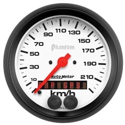PHANTOM 3-3/8" GPS SPEEDO 225KPH, INTERNAL GPS ANTENNA AUTO METER - 5880-M