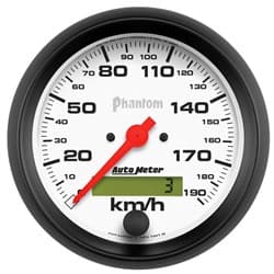 PHANTOM 3-3/8" SPEEDO 190 KPH IN DASH, ELECTRONIC, KMH AUTO METER - 5887-M