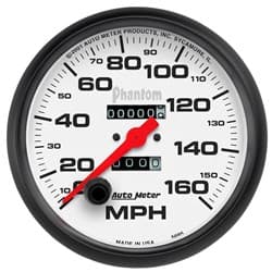 PHANTOM 5" SPEEDO 160 MPH IN DASH, MECH. WITH TRIP METER AUTO METER - 5895