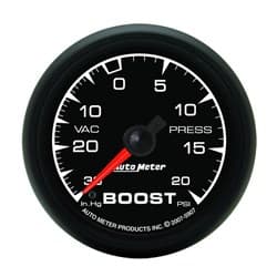 ES SERIES 2-1/16" BOOST/VACUUM 30IN/HG-20PSI, MECHANICAL 10FT AUTO METER - 5907