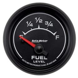 ES SERIES 2-1/16" FUEL LEVEL 240-33 OHMS, SHORT SWEEP ELECT AUTO METER - 5916