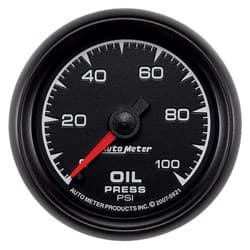 ES SERIES 2-1/16" OIL PRESSURE 0-100PSI, MECHANICAL, 8FT AUTO METER - 5921