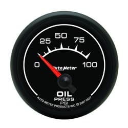 ES SERIES 2-1/16" OIL PRESSURE 0-100PSI, SHORT SWEEP ELECTRIC AUTO METER - 5927