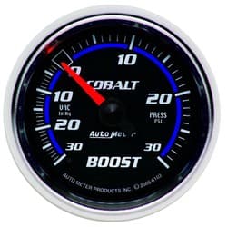COBALT 2-1/16" BOOST/VAC 30PSI 30IN/HG - 30PSI, MECH, 10FT AUTO METER - 6103