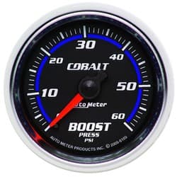 COBALT 2-1/16" BOOST 0-60PSI MECHANICAL, 10FT AUTO METER - 6105