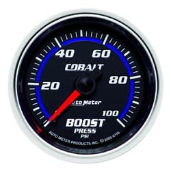 COBALT 2-1/16" BOOST 0-100PSI MECHANICAL, 10FT AUTO METER - 6106