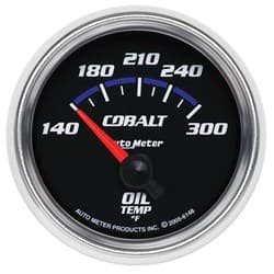 COBALT 2-1/16" OIL TEMP 140-300Â°F, SHORT SWEEP ELECT. AUTO METER - 6148