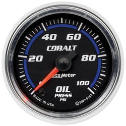 COBALT 2-1/16" OIL PRESSURE 0-100PSI,  FULL SWEEP ELEC. AUTOMETER / AU 6153