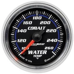 COBALT 2-1/16" WATER TEMP 100-260Â°F, FULL SWEEP ELECT AUTOMETER / AU 6155