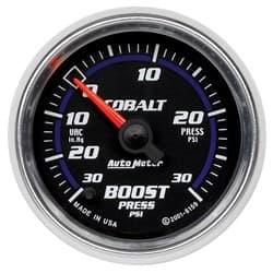 COBALT 2-1/16" BOOST/VAC 30PSI 30IN/HG-30PSI, FULL SWEEP ELEC AUTO METER - 6159